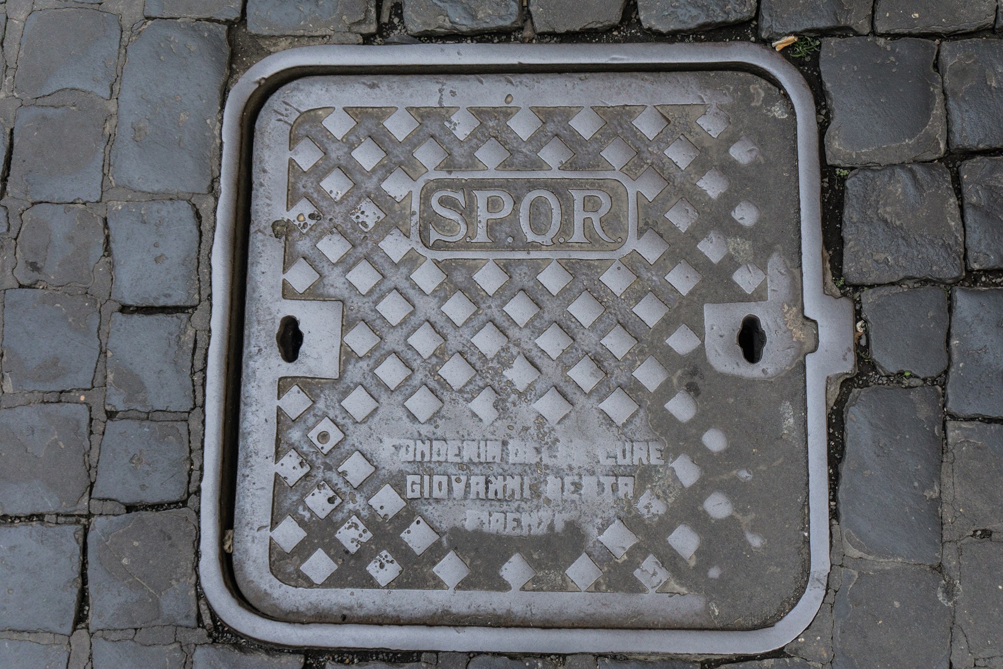 SPQR manhole cover
